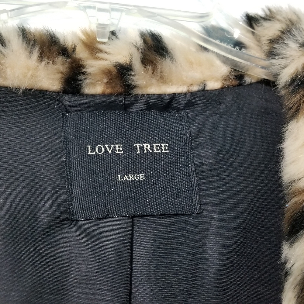 Leopard coat size large